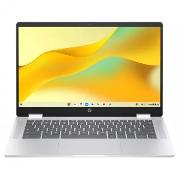 HP Chromebook x360 14b-cd0420ngx - 14 inch FHD IPS Touchscreen Convertible - Intel N200 - 8GB RAM - 128GB UFS - Chrome OS - Silber