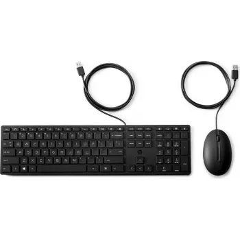HP Desktop 320MK Tastatur- und Maus-Set AZERTY USB kabelgebunden Schwarz