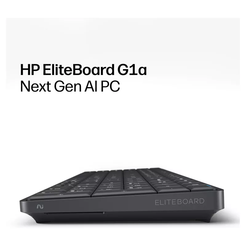 HP EliteBoard G1a Next Gen AI PC - AMD Ryzen AI 5, 16GB RAM, 512GB SSD, Windows 11 Pro, Wi-Fi 6E, Schwarz
