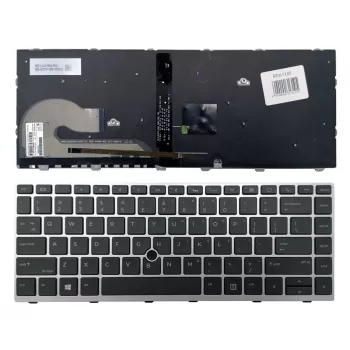 HP EliteBook 840 G5 / 846 G5 / 745 G5 Ersatztastatur - Silber, beleuchtet, US-Englisches Layout