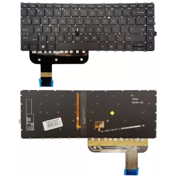 HP EliteBook 845 G7 Hintergrundbeleuchtete Tastatur mit Trackpoint, US Englisch (QWERTY), Schwarz