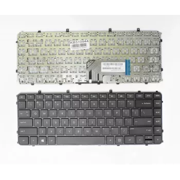 HP Envy 4-1000 Serie Ersatz-Tastatur - Nordisches Layout, Hintergrundbeleuchtet, Schwarz, mit Rahmen