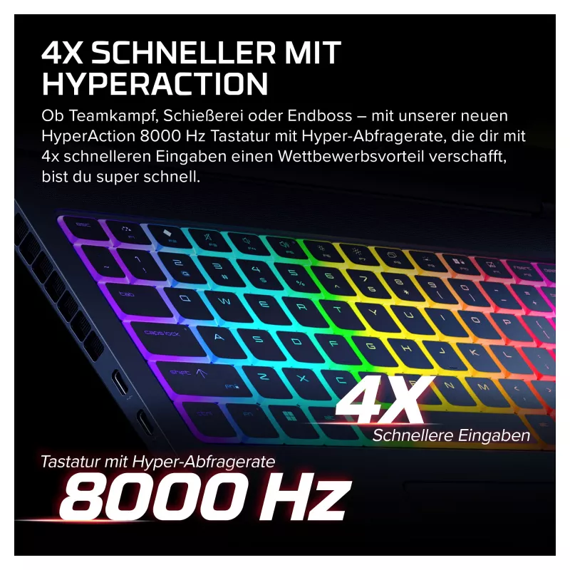 HP HyperX OMEN 16-ah1470ng Gaming-Laptop, AMD Ryzen 7, RTX 5070 Ti, 32 GB RAM, 1 TB SSD, 16,1 inch QHD 270 Hz, Windows 11 Home