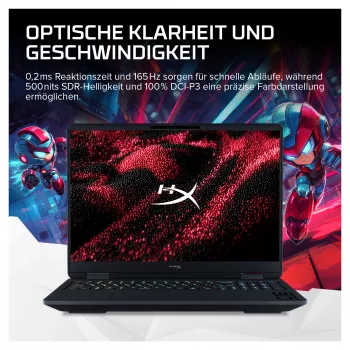 HP HyperX OMEN 16-am2170ng Gaming-Laptop, 16,1 Zoll QHD 165Hz, Intel Core i7-14650HX, 16GB RAM, 512GB SSD, GeForce RTX 5070, FreeDOS, deutsche Tastatur