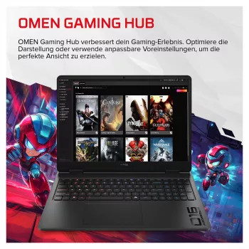 HP HyperX OMEN 16-am2173ng Gaming-Laptop, 16,1 inch QHD 165Hz, Intel Core i7-14650HX, 24GB RAM, 1TB SSD, RTX 5070, Windows 11 Home