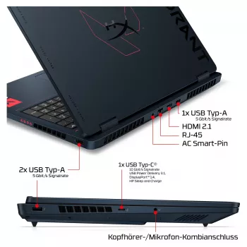 HP OMEN 16-ah1490ng Gaming-Laptop, 16.1 inch QHD 165Hz, Intel Core 9 270HX, 32GB DDR5, 1TB SSD, RTX 5080, Windows 11 Home, deutsche Tastatur