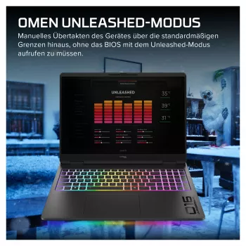 HP OMEN 16-ah1490ng Gaming-Laptop, 16.1 inch QHD 165Hz, Intel Core 9 270HX, 32GB DDR5, 1TB SSD, RTX 5080, Windows 11 Home, deutsche Tastatur