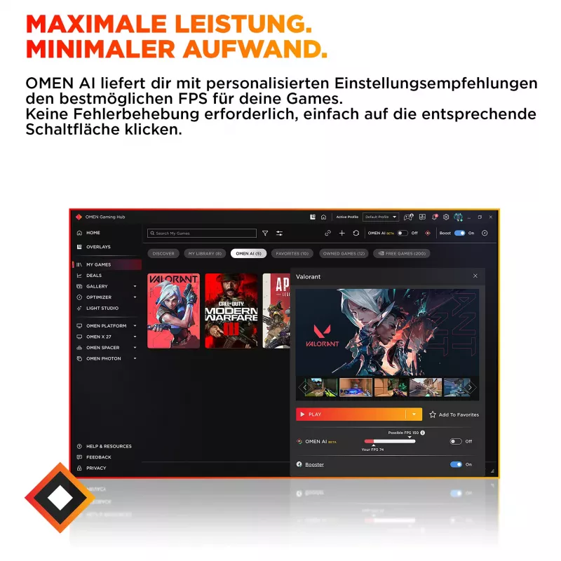 HP OMEN 16L TG03-0473ng Gaming Desktop (Ryzen 7 8700F, 16GB DDR5, 1TB SSD, RTX 5060 Ti, ohne Betriebssystem, Shadow Black)