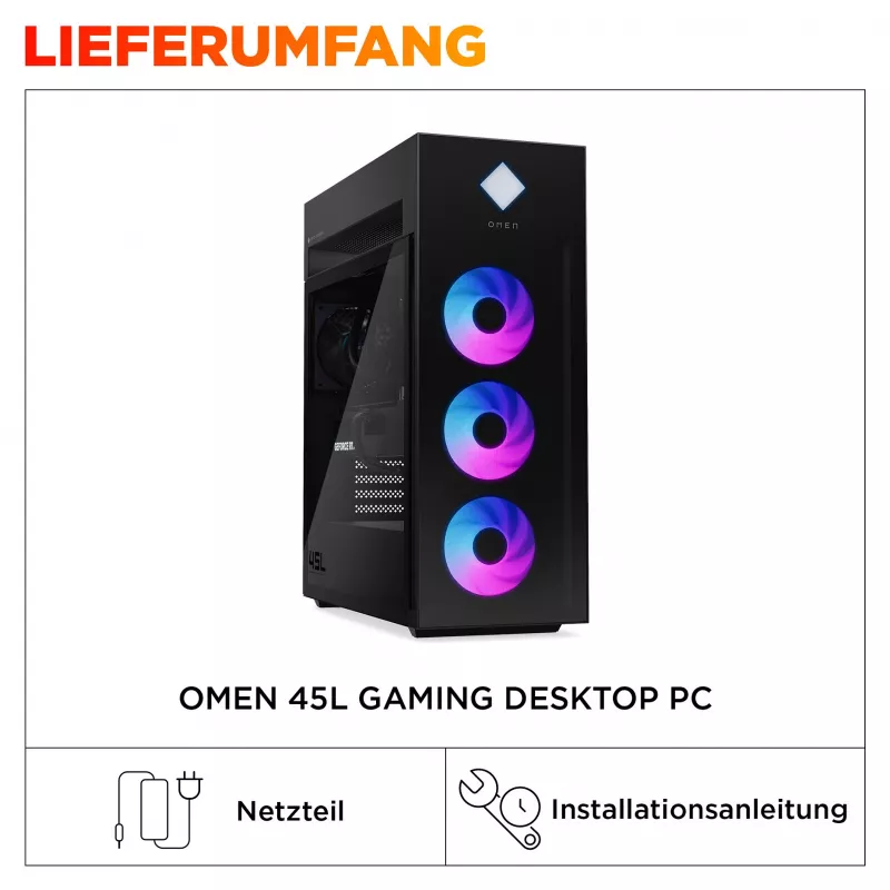 HP OMEN GT22-3795ng Desktop-PC, Intel Core Ultra 9 285K, 64GB DDR5, 2TB SSD, NVIDIA RTX 5080, Windows 11 Home