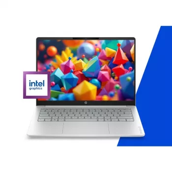 HP OmniBook 3 14-hu0012nwx 14 Zoll 2K IPS Laptop - Intel Core 3 100U, 8GB DDR5, 256GB SSD, Windows 11 Home, Glacier Silver