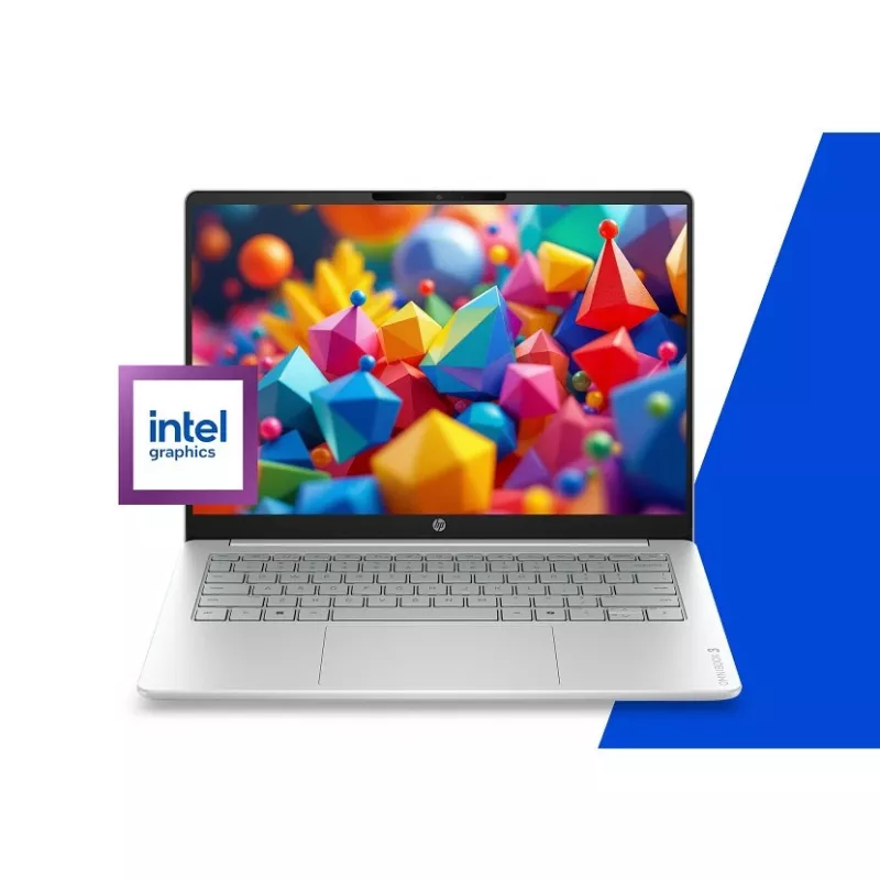 HP OmniBook 3 14-hu0012nwx 14 Zoll 2K IPS Laptop - Intel Core 3 100U, 8GB DDR5, 256GB SSD, Windows 11 Home, Glacier Silver