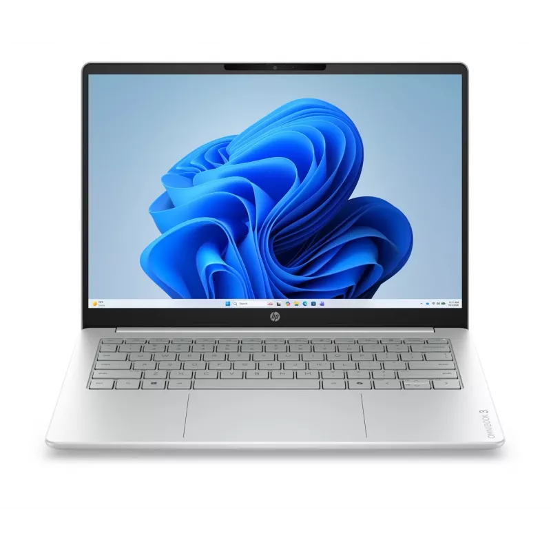 HP OmniBook 3 14-hu0012nwx 14 Zoll 2K IPS Laptop - Intel Core 3 100U, 8GB DDR5, 256GB SSD, Windows 11 Home, Glacier Silver