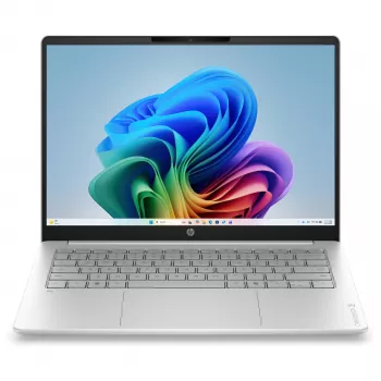 HP OmniBook 3 14-hz0351ngx Snapdragon X X1-26-100 16GB RAM 512GB SSD 14 inch Full HD Laptop Windows 11 Home - Silber