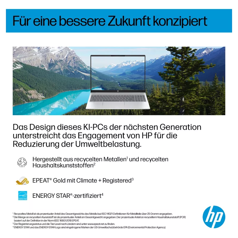 HP OmniBook 5 16-ag1451ngx AMD Ryzen AI 5 330 16GB 512GB SSD W11 Home 16 Zoll WUXGA Laptop (Natural Silver, deutsches QWERTZ)