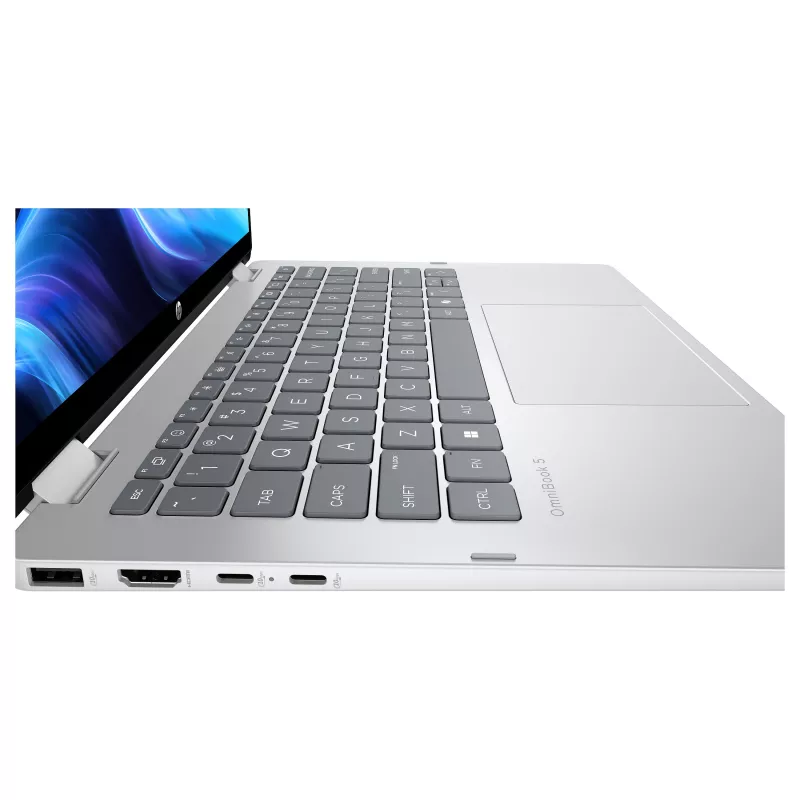 HP OmniBook 5 Flip 14-fp0051ngx 2-in-1 Laptop, 14 Zoll WUXGA Touch, Intel Core 5 120U, 16GB RAM, 512GB SSD, Windows 11 Home, deutsche Tastatur