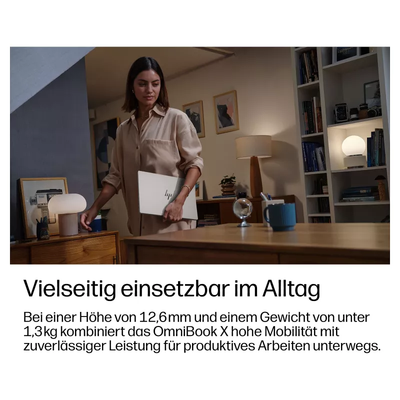 HP OmniBook X Next Gen AI 14-ka0050ngx CU5 325/16/512SSD/W11 Home - Deutsches Tastaturlayout, Meteorite Grey