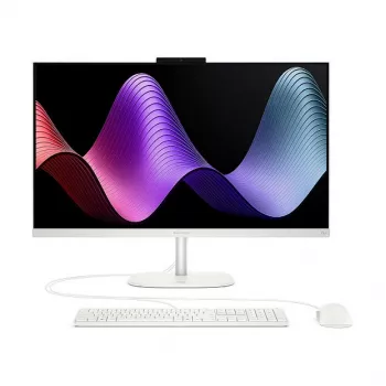 HP OmniStudio 27-cw0450ng All-in-One-PC, 27-Zoll-FHD-Display, AMD Ryzen AI 5, 16 GB RAM, 512 GB SSD, Windows 11 Home, Weiß