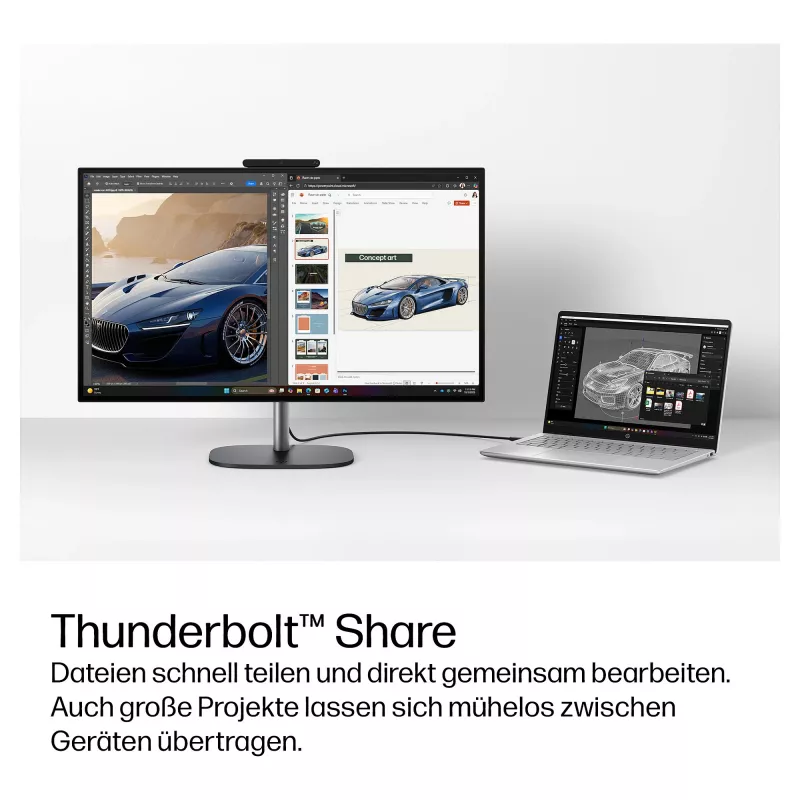 HP OmniStudio X 27-cx0475ng All-in-One PC, 27 Zoll QHD Touchscreen, Intel Core Ultra 7, 24GB RAM, 1TB SSD, RTX 5050, Windows 11 Home