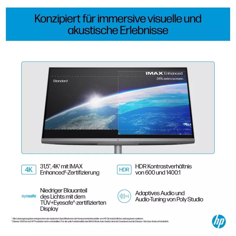 HP OmniStudio X All-in-One 32-c0077ng, silber, Windows 11 Home