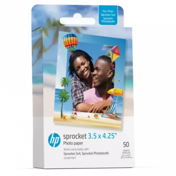 HP Fotopapier 3,5x4,25 für HP Sprocket 3x4 50 Blatt