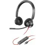 HP Poly Blackwire 3320-M USB-C Kabelgebundenes Headset mit Bügelmikrofon, Geräuschunterdrückung, Schwarz