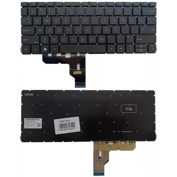 HP ProBook 430 G8/G9, 435 G7/G8 US-englische Tastatur mit Hintergrundbeleuchtung (Schwarz)