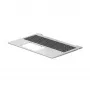 HP ProBook 450/455 G8/G9 Top Cover Assembly mit belgischer Tastatur, hintergrundbeleuchtet, silberne Handballenauflage, diskrete Grafik