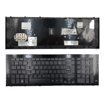 HP ProBook 4720s UK Tastatur – Schwarz, Full-size, Chiclet, Scherenmechanismus, Numerischer Tastenblock, Internes Flachbandkabel