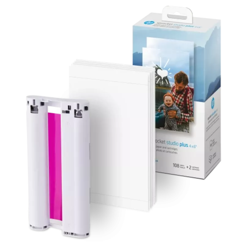 HP Sprocket Studio Plus 4x6 Fotopapier (108 Blatt) - Glänzend