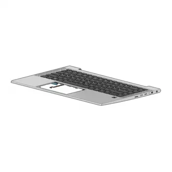 HP Top Cover mit hintergrundbeleuchteter Tastatur (Englisch International), Handballenauflage & Touchpad für ProBook 450 G6/G7 - Carbonite Black