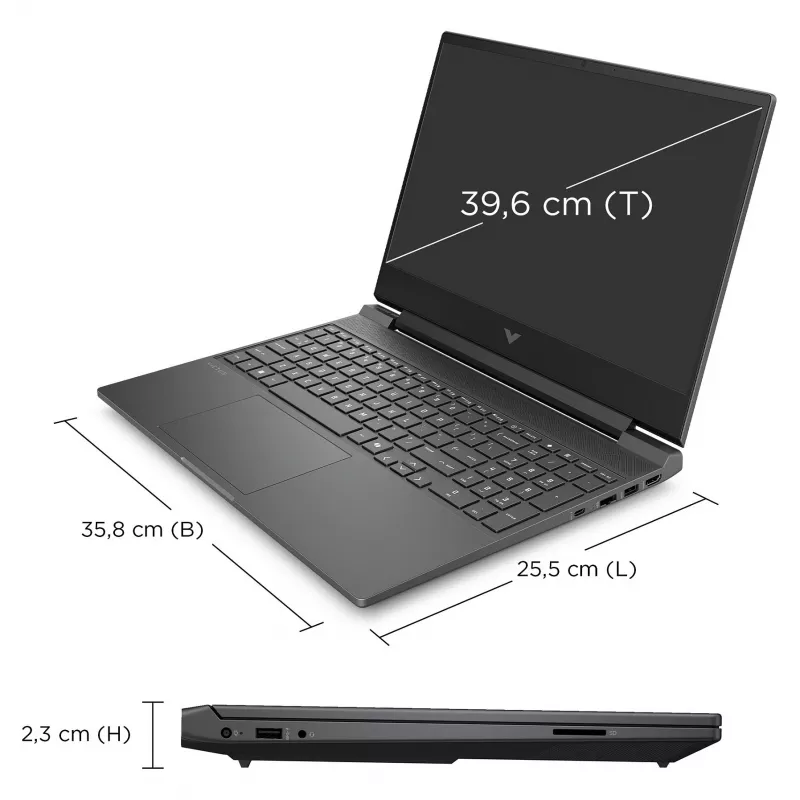 HP Victus 15-fa2140ng 15,6 Zoll Full HD 144Hz Gaming-Laptop, Intel Core i5-13420H, 16GB RAM, 512GB SSD, NVIDIA GeForce RTX 3050, FreeDOS, deutsche Tastatur