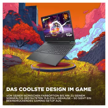 HP Victus 15-fb3451ng Gaming-Laptop, 39,6 cm (15,6 Zoll) FHD 144Hz, AMD Ryzen 5 7535HS, 12GB RAM, 512GB SSD, NVIDIA GeForce RTX 3050, Windows 11 Home, Mica Silver