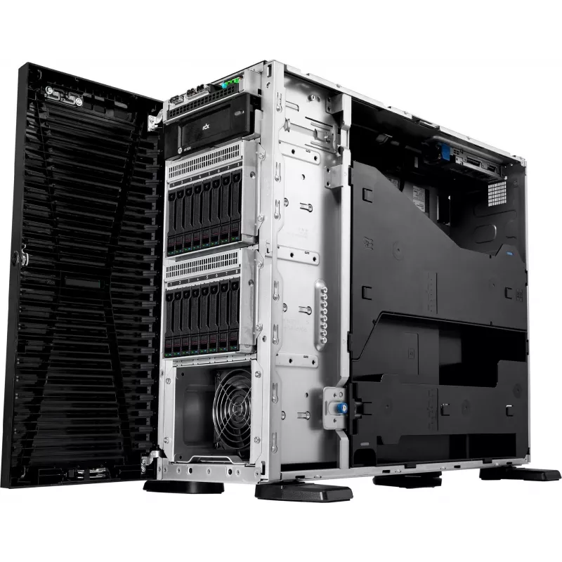HPE ProLiant ML110 Gen11 Server - Intel Xeon Silver 4510 2,4 GHz 12-Core 1P 64 GB RAM 8SFF NS204i-u MR408i-o 2x1000W PS