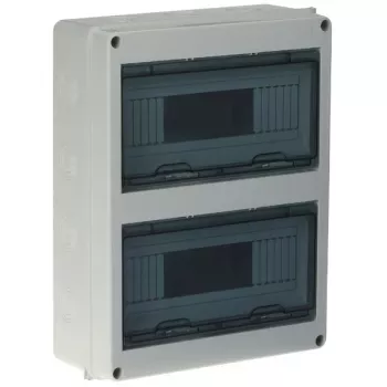 HT-24 Aufputz-Verteilerkasten, hermetisch, 24 Module, IP65, Grau