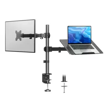 HUANUO HNCM2 Einzelmonitor-Halterung - Gasfeder, 13-32 Zoll, Tischklemme/Durchführung, VESA 75/100, Neigung, Schwenk, höhenverstellbar, 9 kg - Schwarz