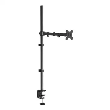 HUANUO HNCM9 Einzelner Monitorhalter für 13-32 Zoll Bildschirme, Gasfederarm, Tischklemme/Durchführung, Schwarz