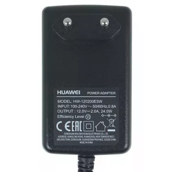 Huawei HW-120200E5W AC/DC-Netzteil – 12V 2A (24W) Indoor-Router-Netzteil, 90-264V Eingang, Schwarz