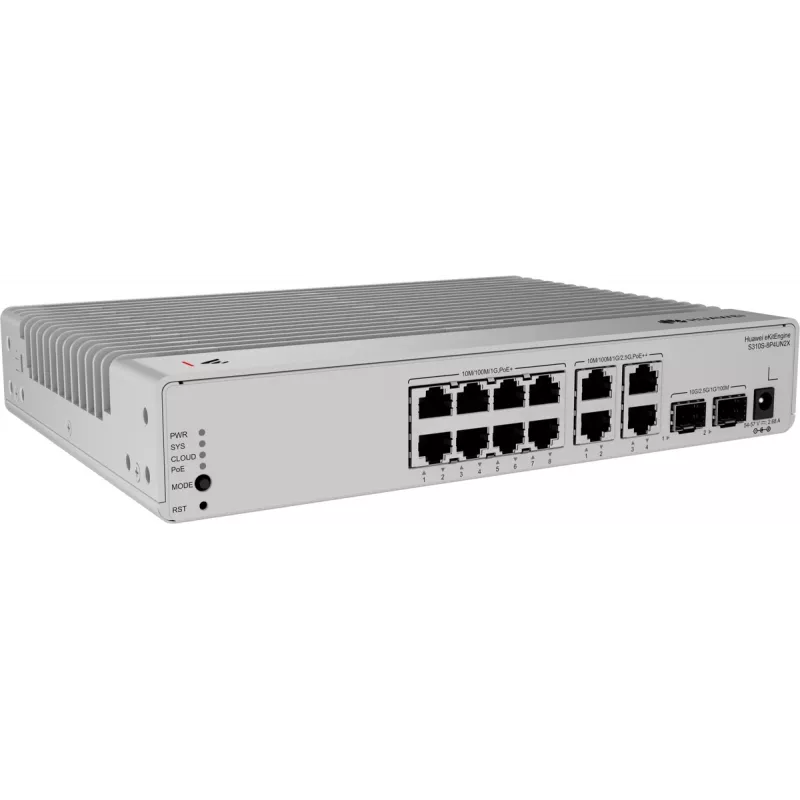 HUAWEI S310S-8P4UN2X Switch, 8x Gigabit PoE+ Ports, 4x 2,5G PoE++ Ports, 12-Port Managed Netzwerk Switch 98012849