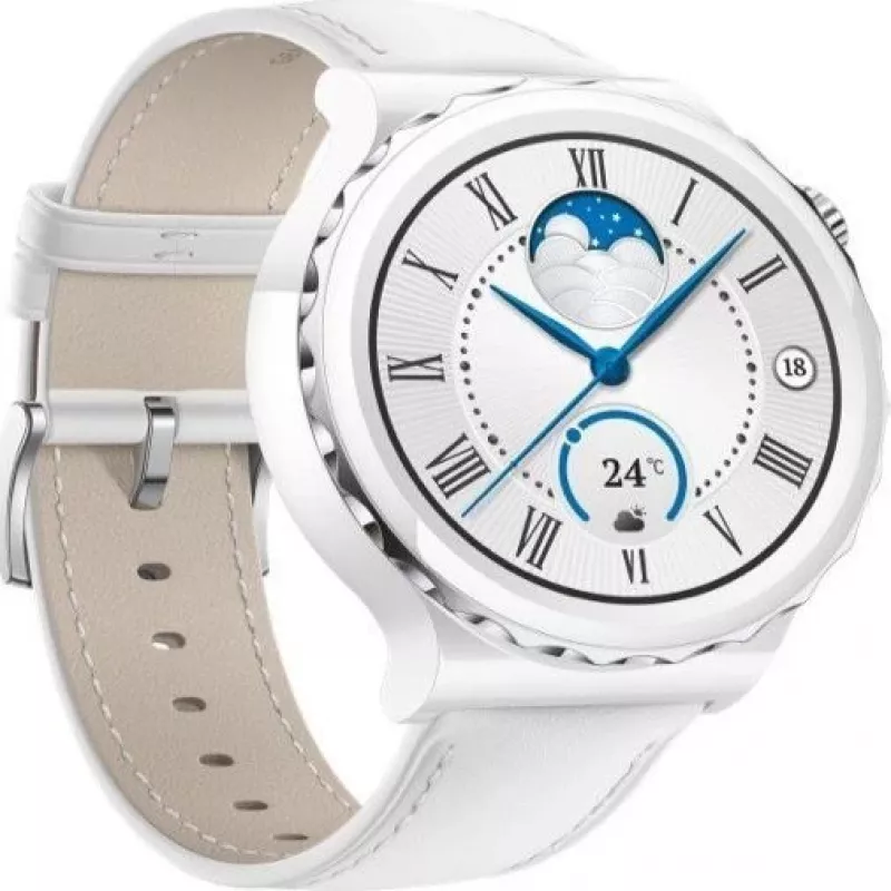 Huawei Watch GT 3 Pro 43mm Lederarmband Weiß