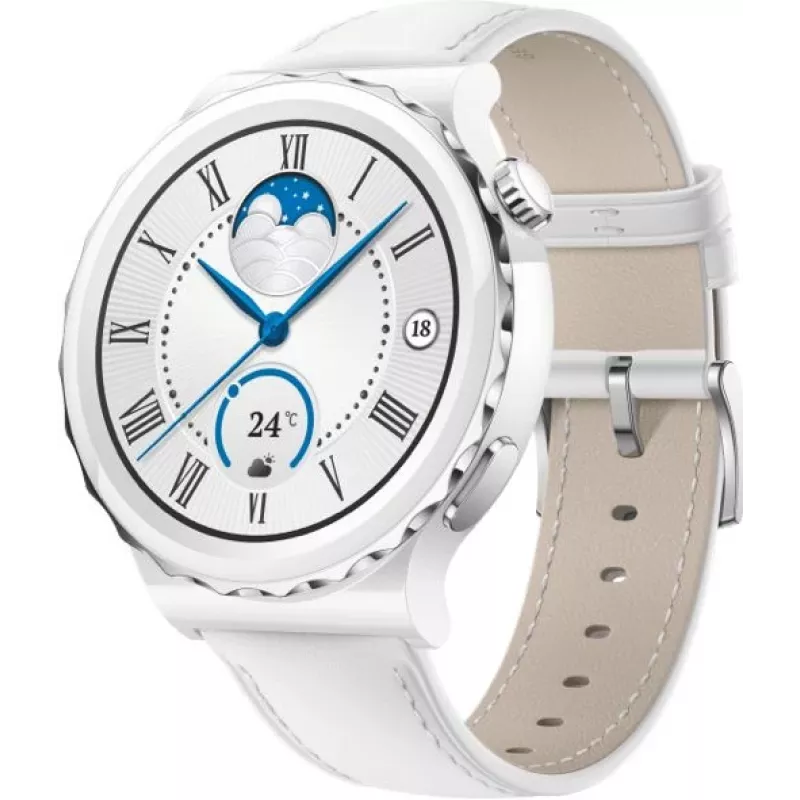Huawei Watch GT 3 Pro 43mm Lederarmband Weiß