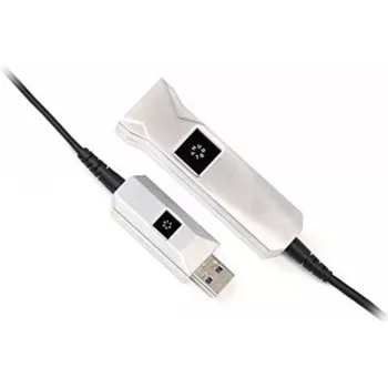 Huddly USB 3.0 Aktives Optisches Kabel, Typ-A Stecker auf Typ-A Buchse, 10 m, Schwarz 7090043790450