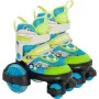 HUDORA My First Quad LED Rollschuhe Größe 30-33 Grün/Blau