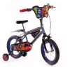 Huffy Avengers 14-Zoll-Kinderfahrrad - Stahlrahmen, Stützräder, Rot/Blau/Schwarz