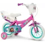 Huffy Gabbys 12 G Mädchenfahrrad – 12 Zoll mit Stützrädern, Korb & Streamern, Pink (22375W)