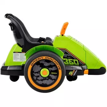 Huffy Green Machine 360 Elektro-Fahrzeug für Kinder - 6V, 360° Drift, Grün/Schwarz, Alter 3-7