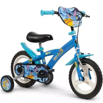 Huffy STITCH 12 Kinderfahrrad – Blau, 12-Zoll-Räder, Stahlrahmen, Stützräder, verstellbarer Sattel und Lenker
