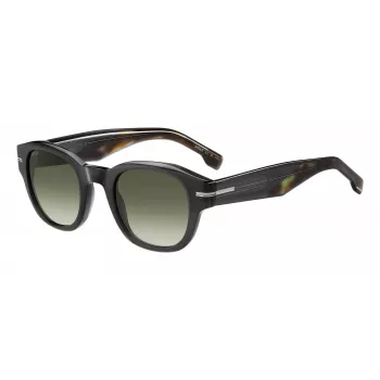 HUGO BOSS BLACK BOSS1717SKB7 Herren-Sonnenbrille - Acetatrahmen, graue Polycarbonatgläser, UV400-Schutz
