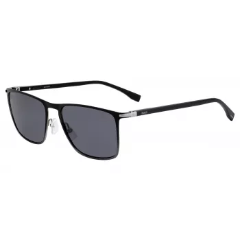 HUGO BOSS BLACK SUNGLASSES BOSS1004SITO6 Rechteckiger Acetatrahmen Graue Gläser 56/17/145 mm
