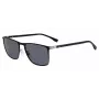 HUGO BOSS BLACK SUNGLASSES BOSS1004SITO6 Rechteckiger Acetatrahmen Graue Gläser 56/17/145 mm