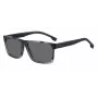 HUGO BOSS BLACK Sonnenbrille BOSS1760GS38I Herren eckiges Gestell dunkelgraue Gläser 59mm